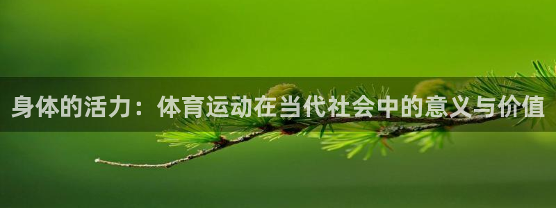 JJB竞技宝官方正版app娱乐:身体的活力:体育运动在当代社